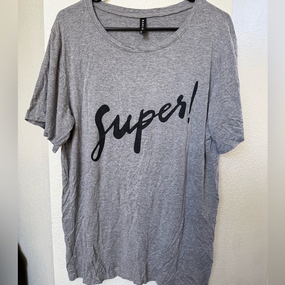 Haola super! Graphic top sz 2X